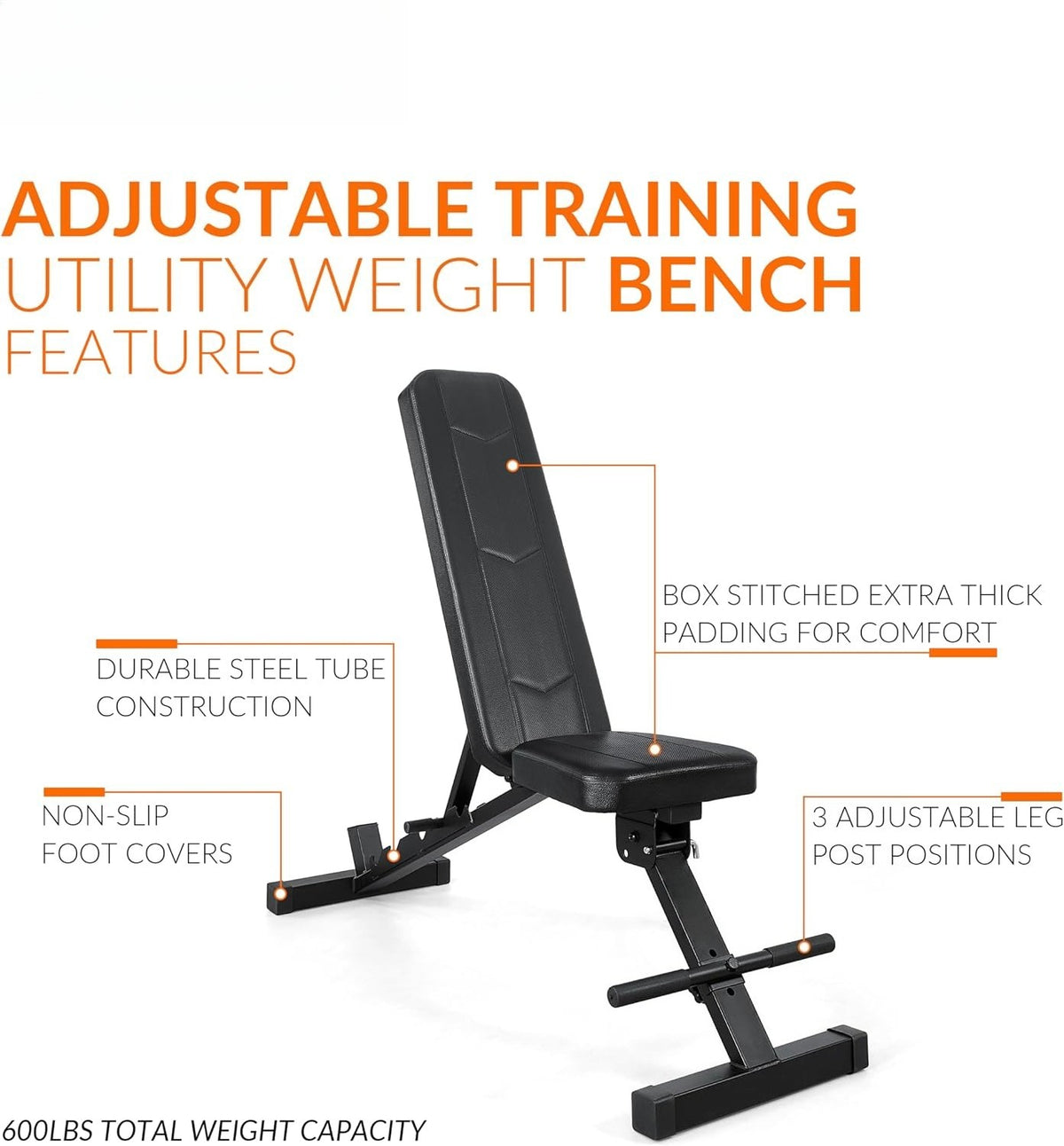 Adjustable Foldable Heavy‑Duty Weight Workout Bench