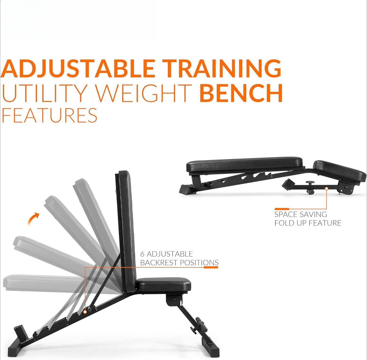 Adjustable Foldable Heavy‑Duty Weight Workout Bench