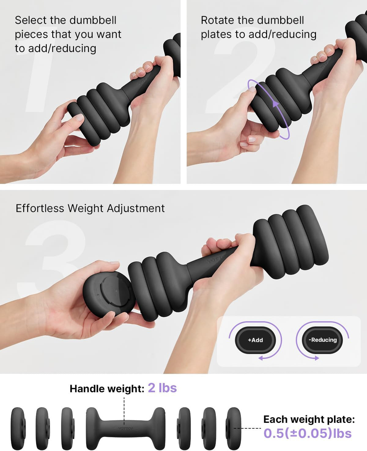 4‑in‑1 Adjustable Home Dumbbell Set