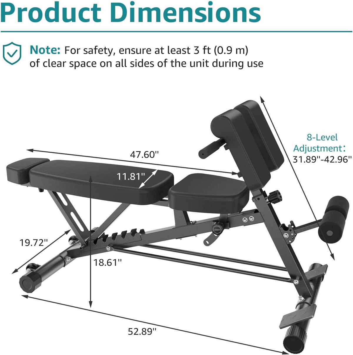 Adjustable Foldable Heavy‑Duty Workout Weight Bench