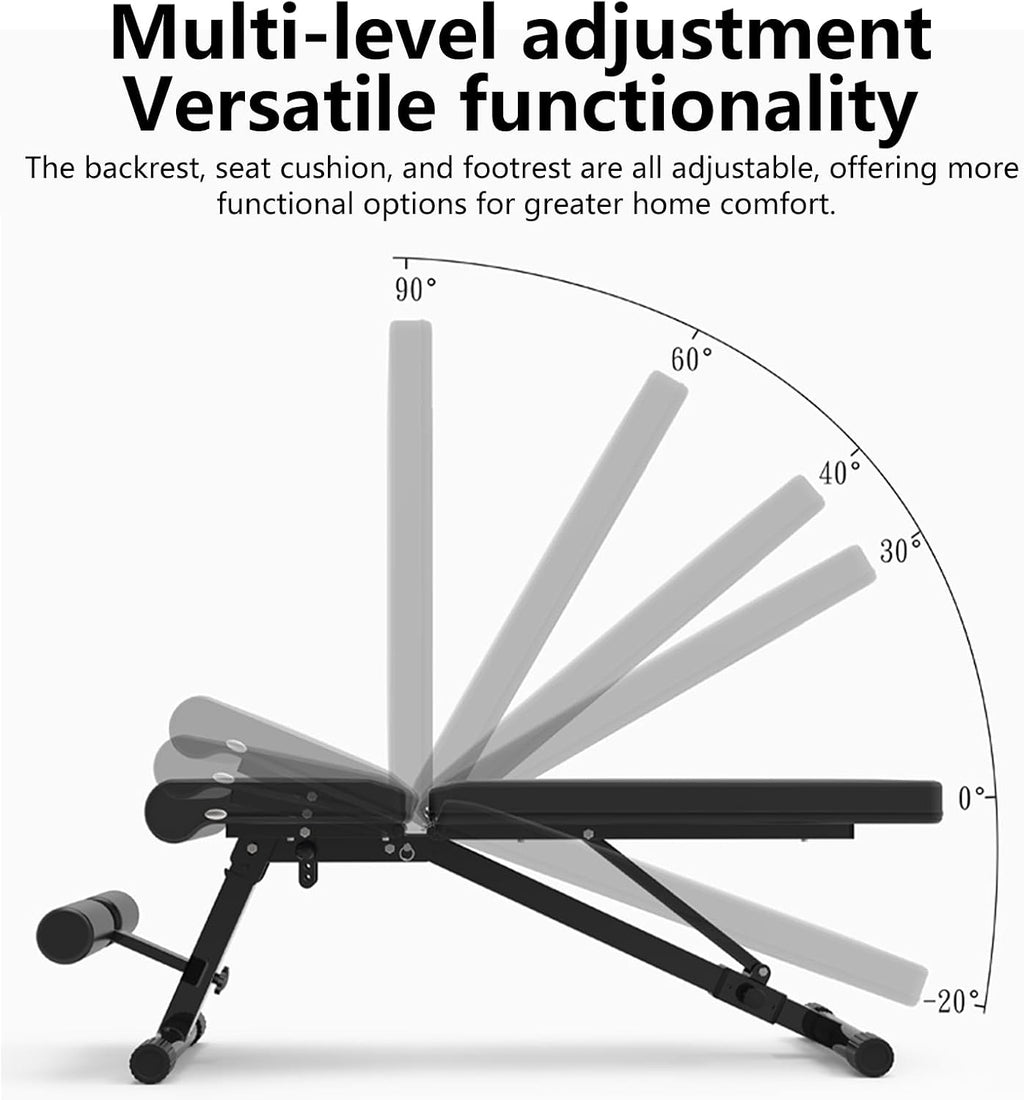 Adjustable Foldable Weight Workout Exercise Bench