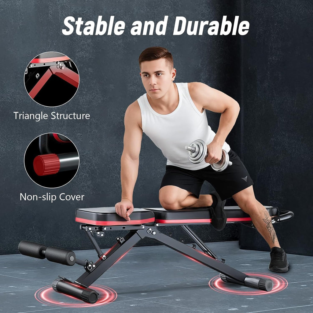 Adjustable Foldable Home Gym Workout Bench