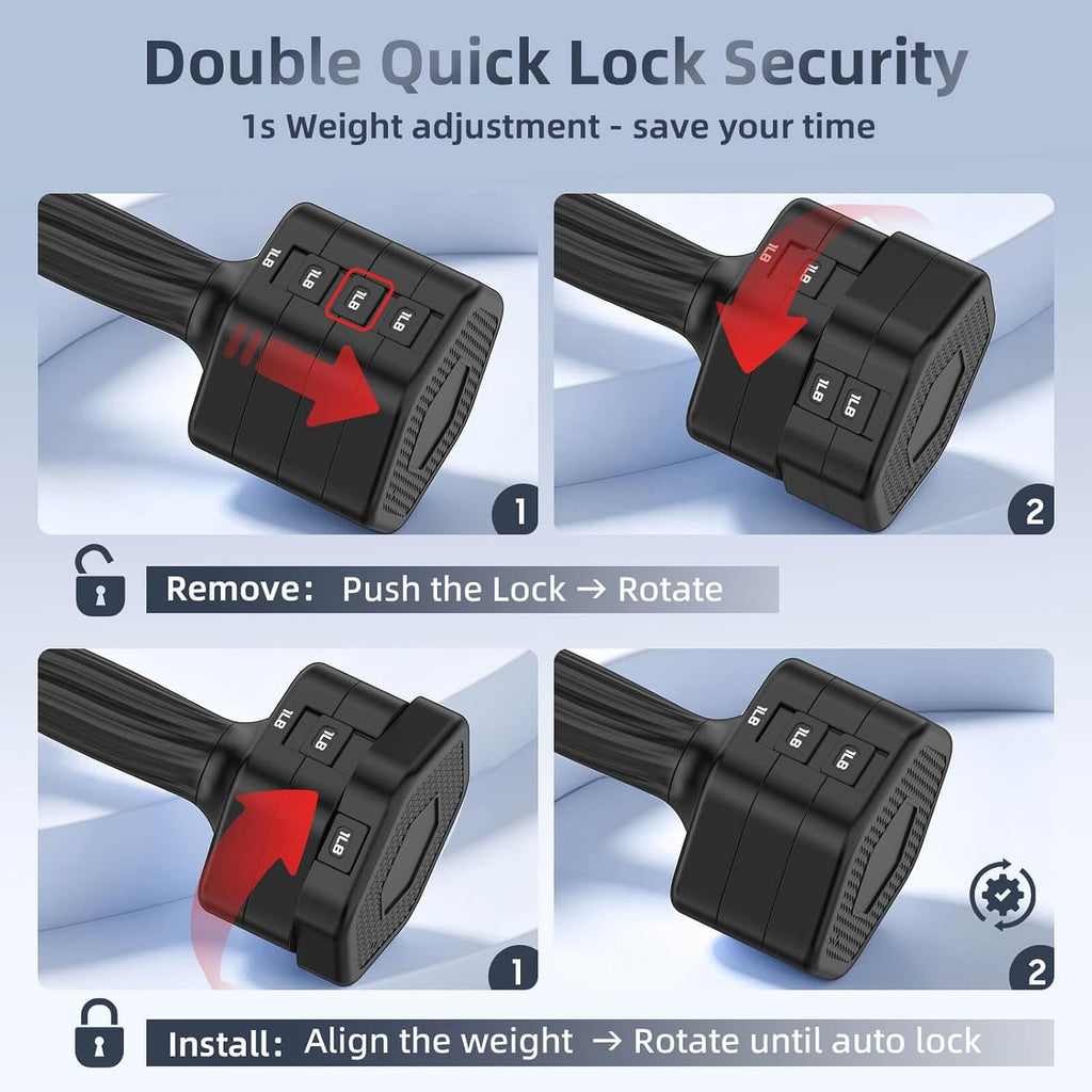 Quick‑Lock Adjustable Dumbbell Weight Set