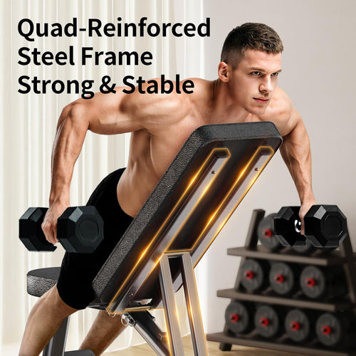 Adjustable Folding Home Gym Weight Bench