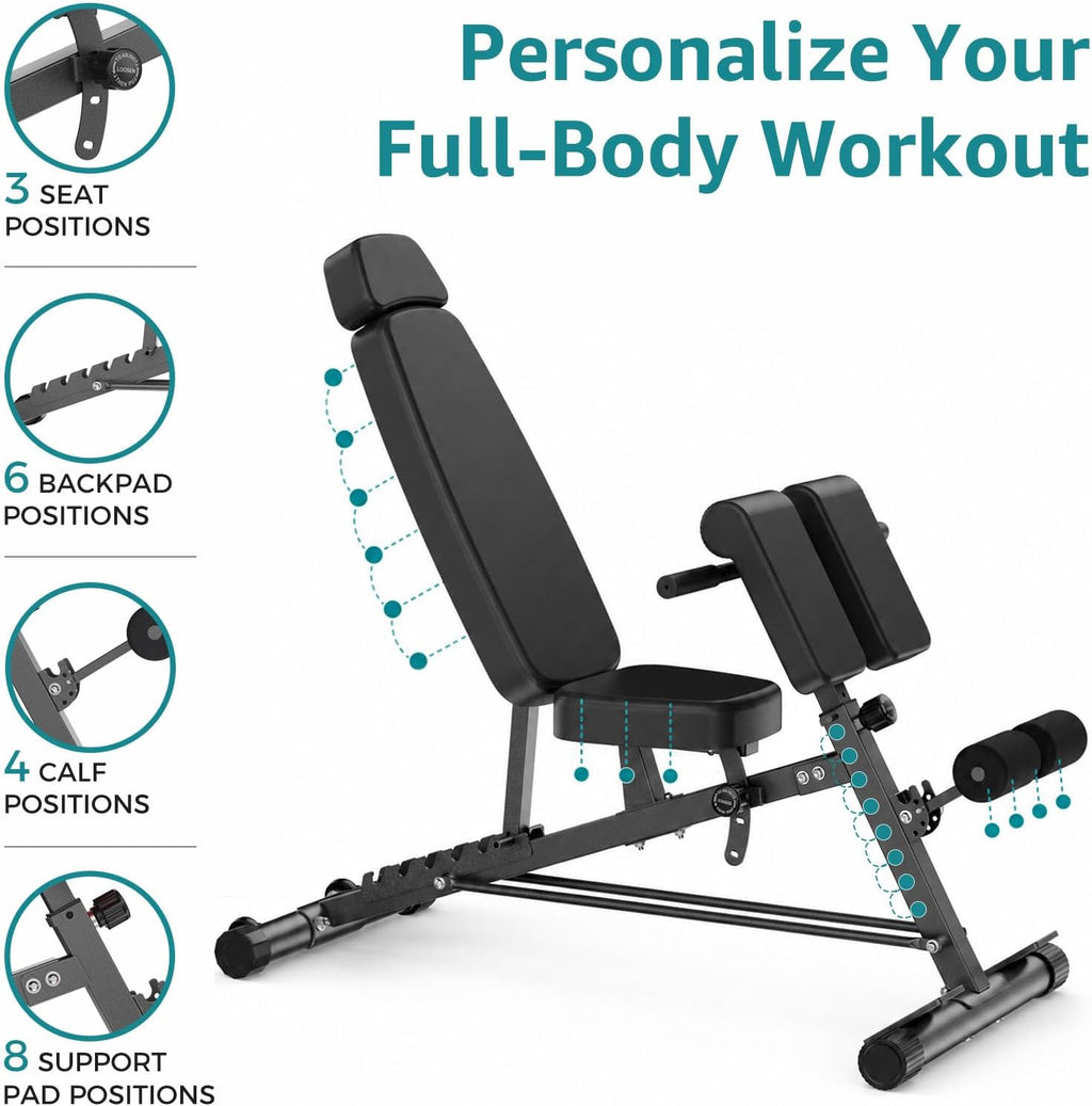 Adjustable Foldable Heavy‑Duty Workout Weight Bench