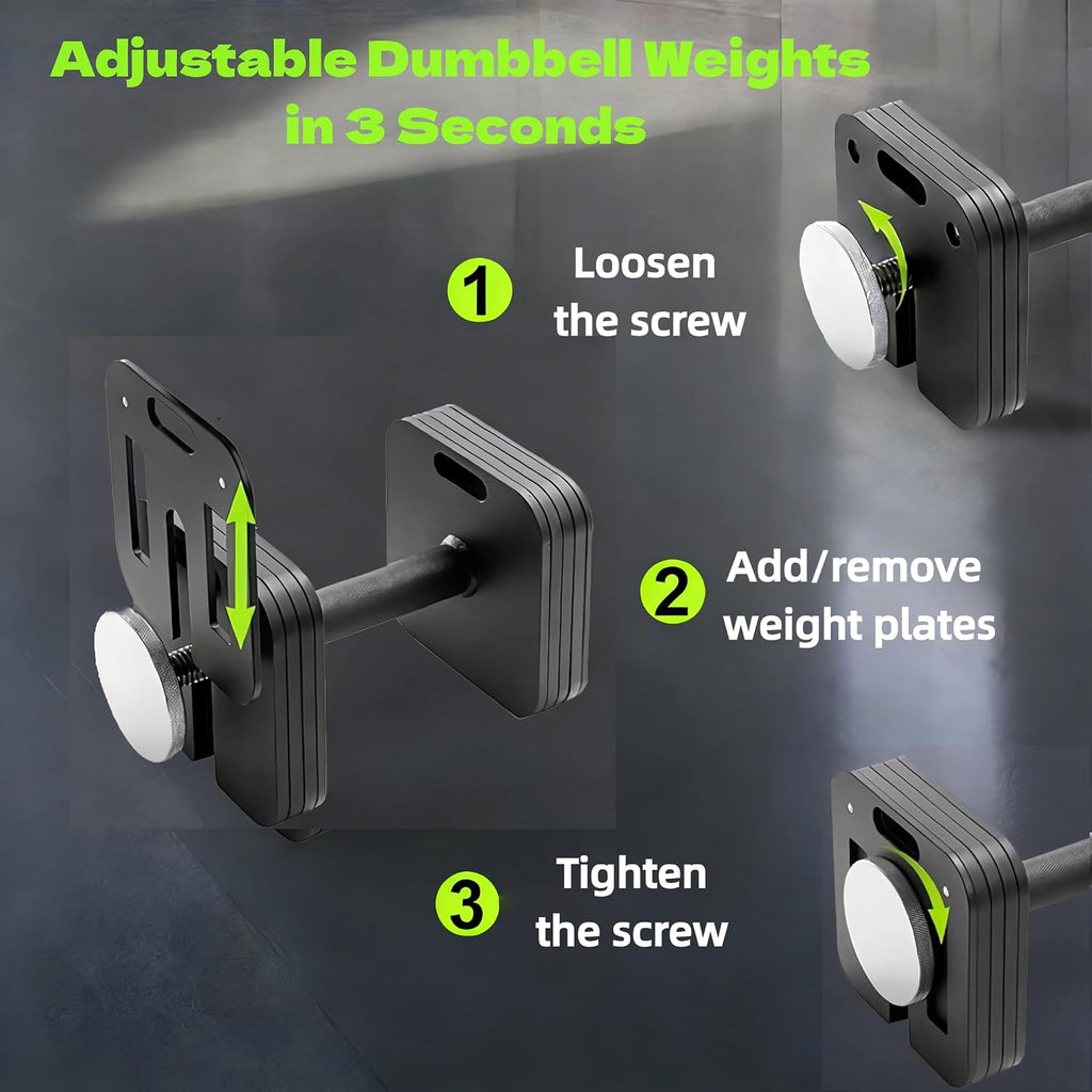 All‑Steel Quick‑Lock Dumbbell Weight Set