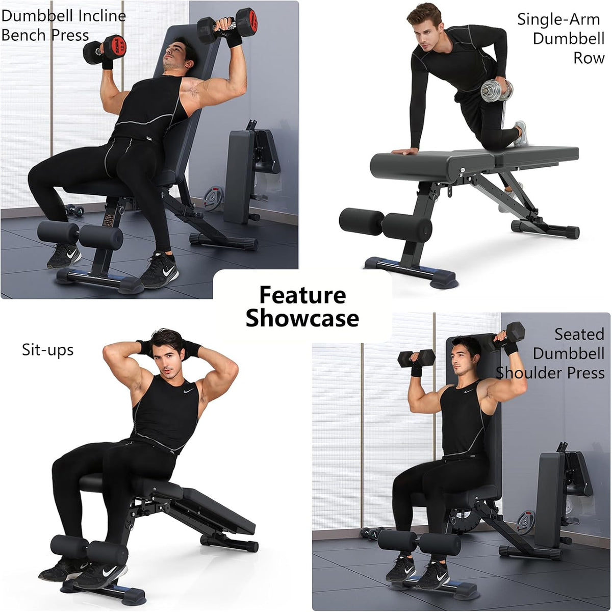 Adjustable Foldable Weight Workout Exercise Bench