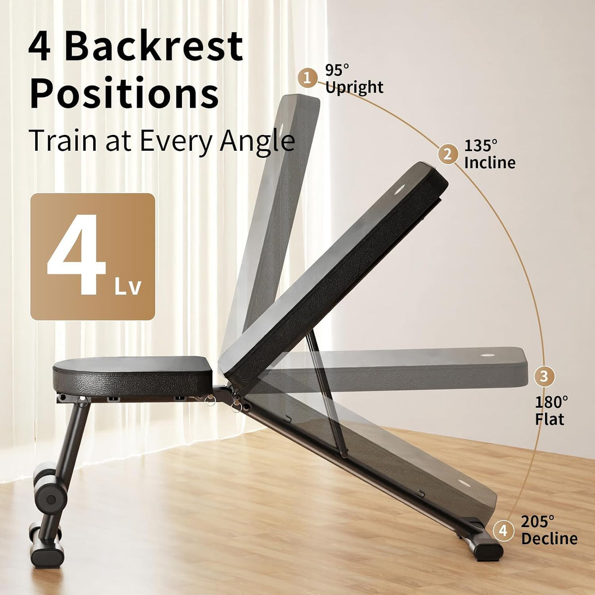 Adjustable Folding Home Gym Weight Bench