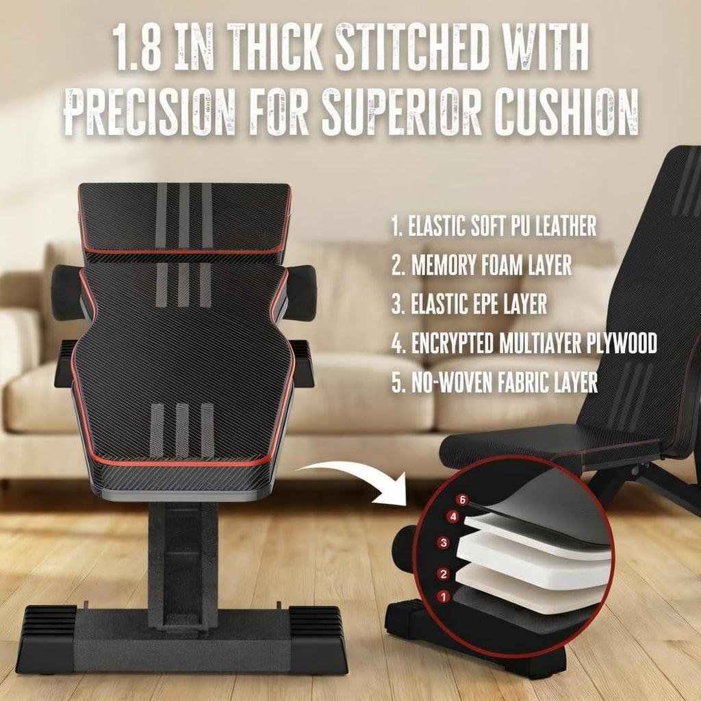 Heavy‑Duty Adjustable Foldable Workout Weight Bench