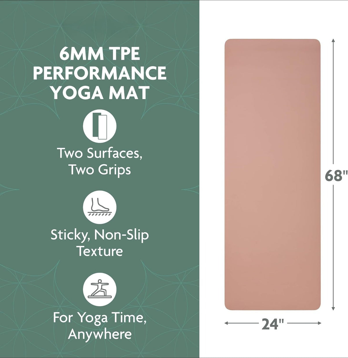 Non‑Slip TPE Performance Yoga Mat