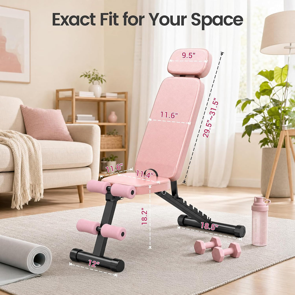 Heavy‑Duty Adjustable Foldable Home Gym Bench