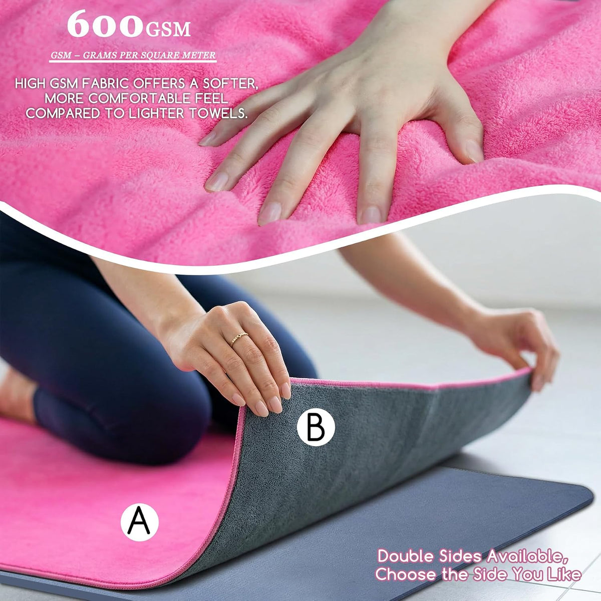 Extra Thick Non‑Slip Hot Yoga Towel