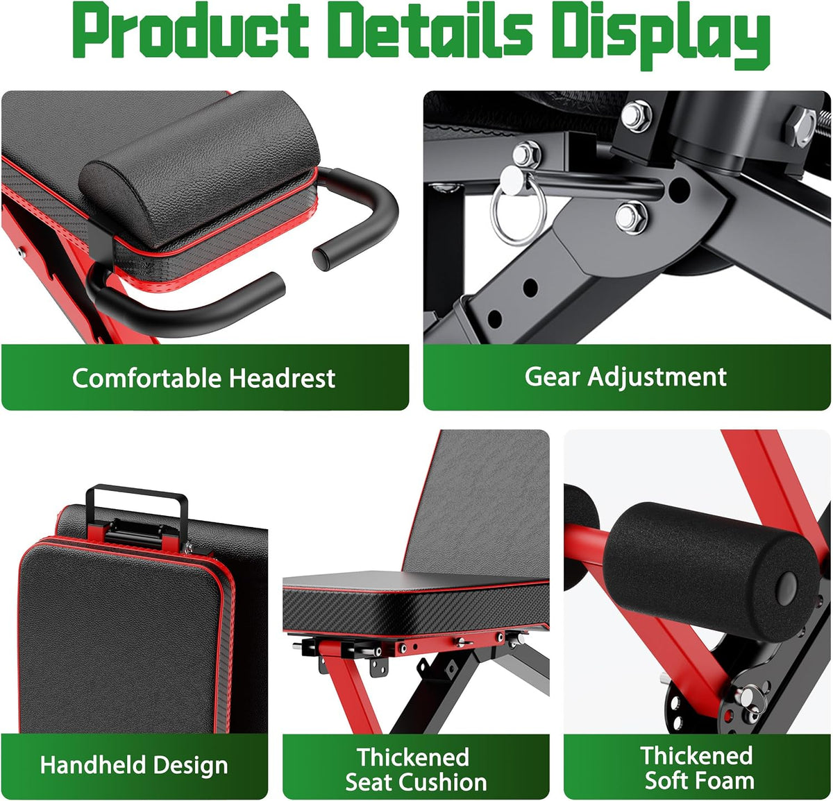 Heavy‑Duty Adjustable Foldable Home Gym Bench