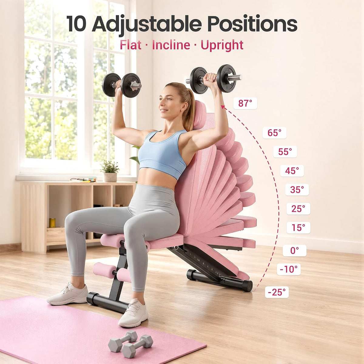 Heavy‑Duty Adjustable Foldable Home Gym Bench