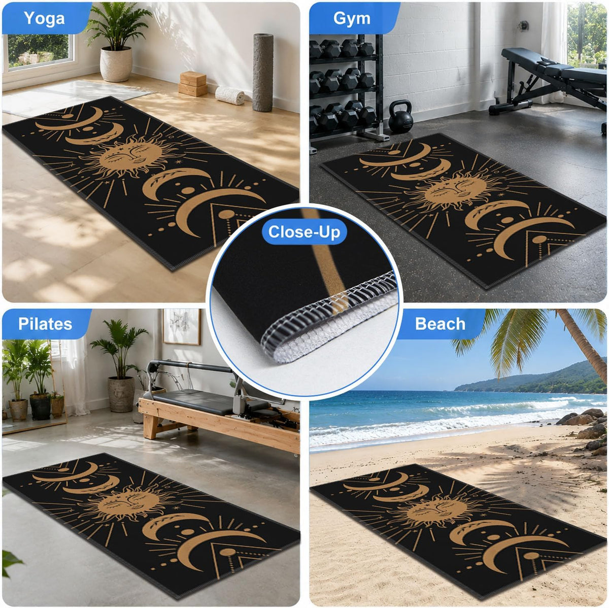 Non‑Slip Hot Yoga Mat Towel