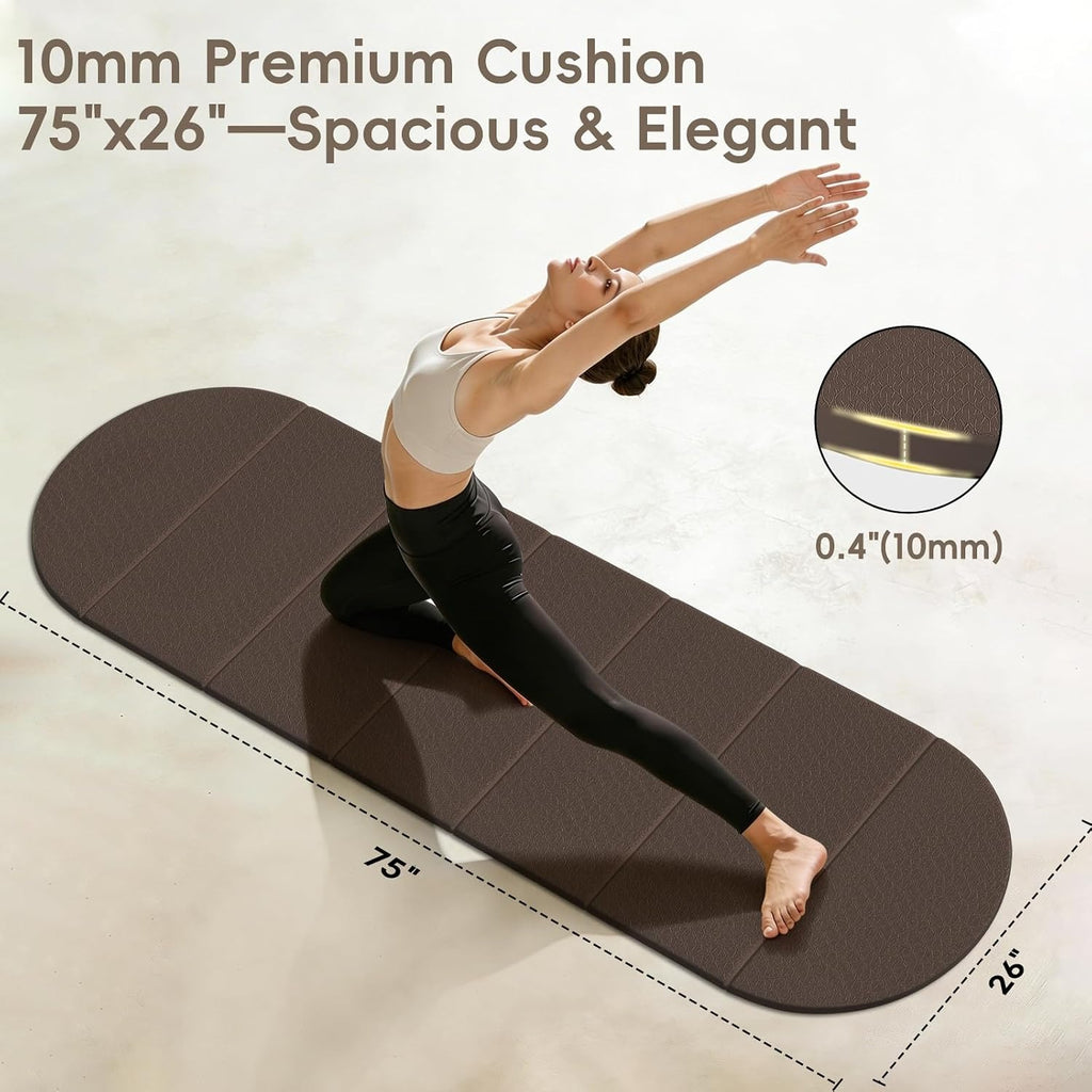 Extra‑Thick Foldable Long Yoga Mat