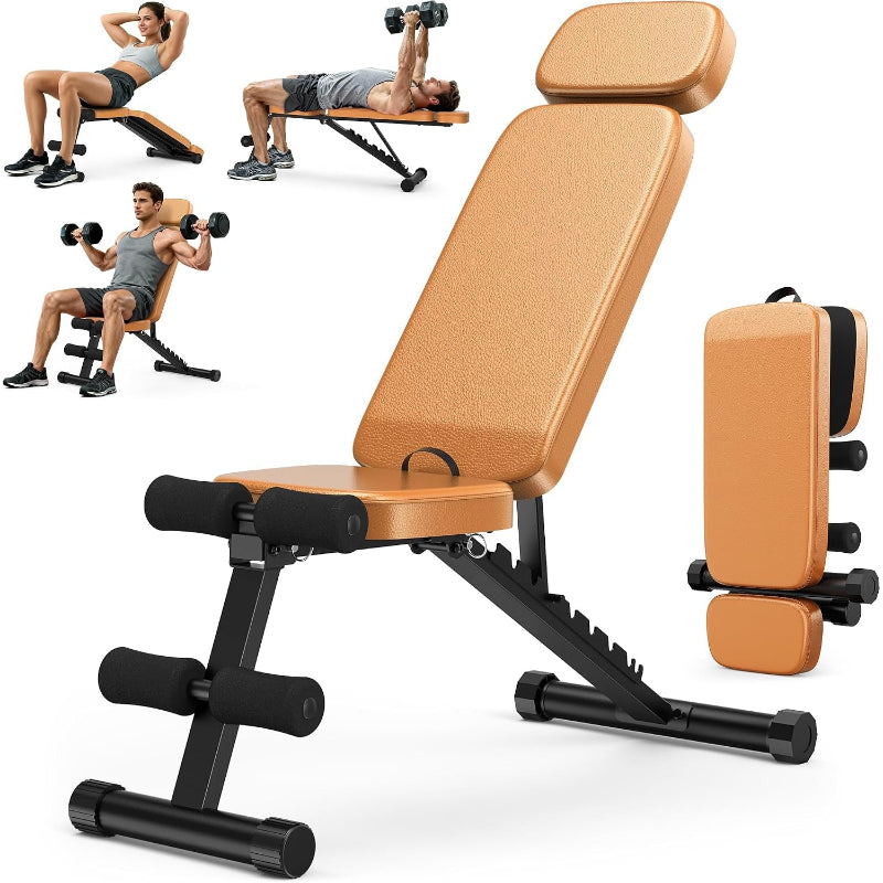 Heavy‑Duty Adjustable Foldable Workout Weight Bench